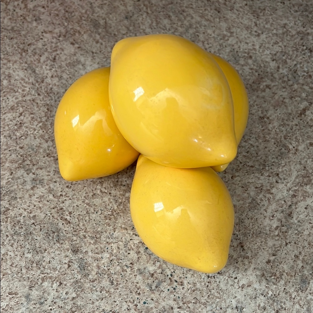 Decorative Yellow Ceramic Lemons